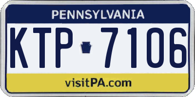 PA license plate KTP7106