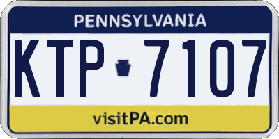 PA license plate KTP7107