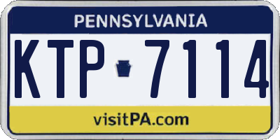 PA license plate KTP7114