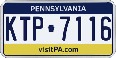 PA license plate KTP7116