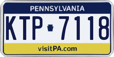 PA license plate KTP7118