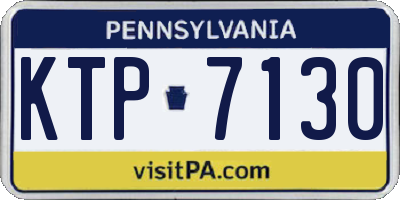 PA license plate KTP7130