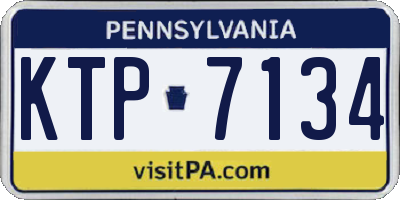 PA license plate KTP7134
