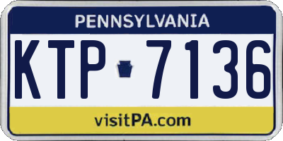 PA license plate KTP7136