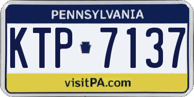PA license plate KTP7137