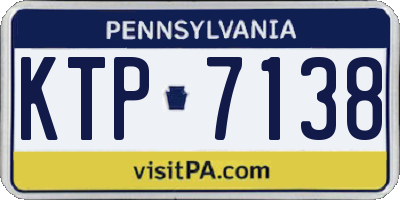 PA license plate KTP7138