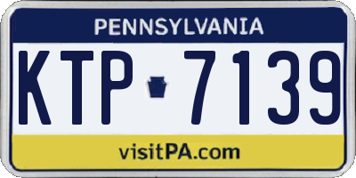 PA license plate KTP7139