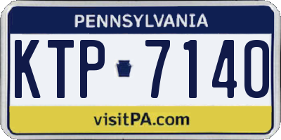 PA license plate KTP7140