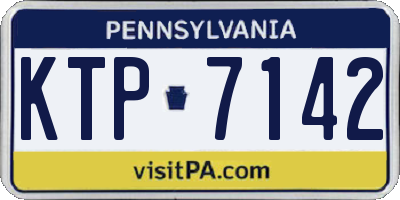 PA license plate KTP7142