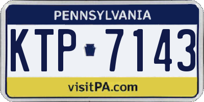 PA license plate KTP7143