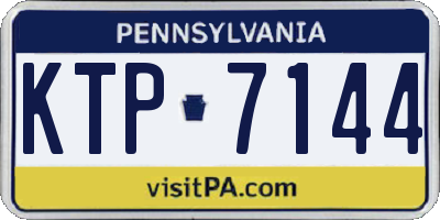 PA license plate KTP7144