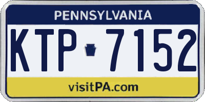 PA license plate KTP7152