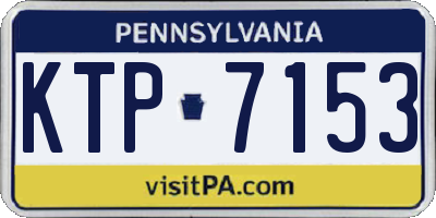 PA license plate KTP7153