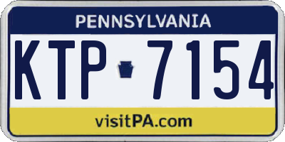 PA license plate KTP7154