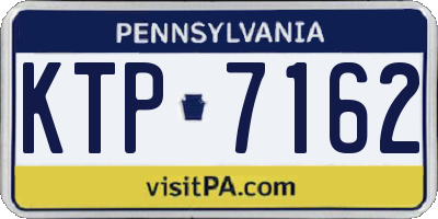 PA license plate KTP7162