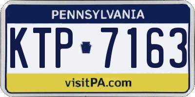 PA license plate KTP7163
