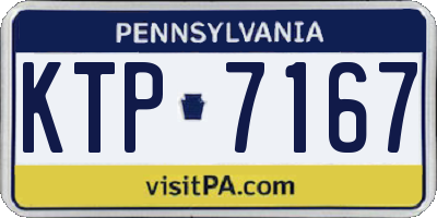 PA license plate KTP7167