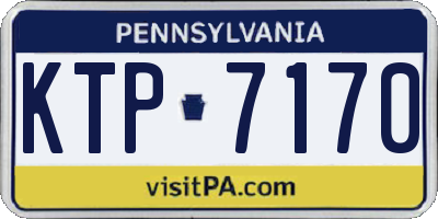 PA license plate KTP7170