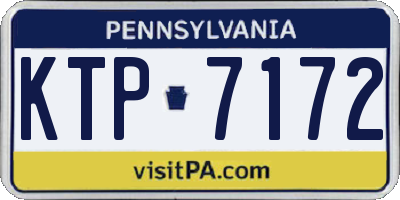 PA license plate KTP7172