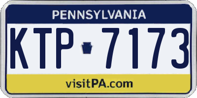 PA license plate KTP7173