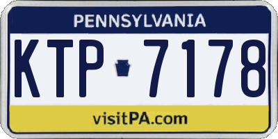 PA license plate KTP7178