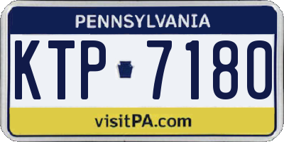 PA license plate KTP7180