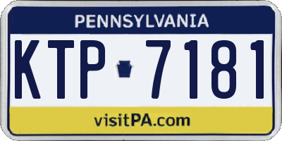 PA license plate KTP7181