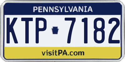 PA license plate KTP7182