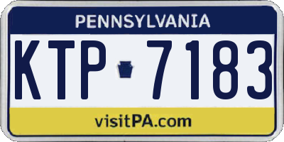 PA license plate KTP7183