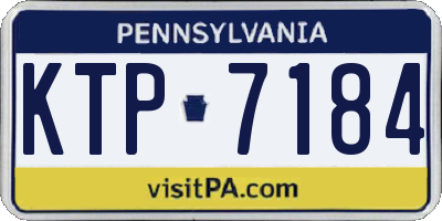 PA license plate KTP7184