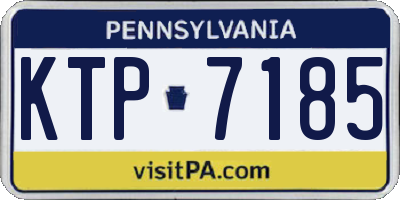 PA license plate KTP7185