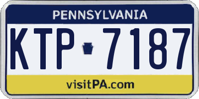 PA license plate KTP7187
