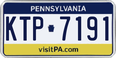 PA license plate KTP7191