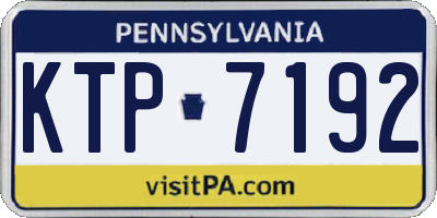PA license plate KTP7192