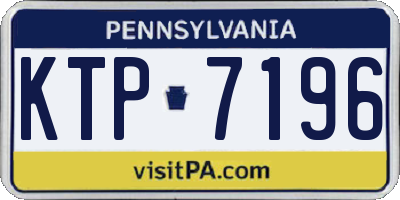 PA license plate KTP7196