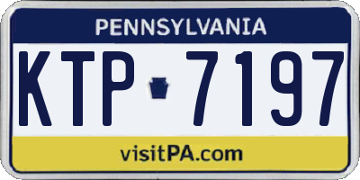PA license plate KTP7197