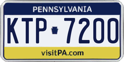 PA license plate KTP7200