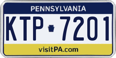 PA license plate KTP7201