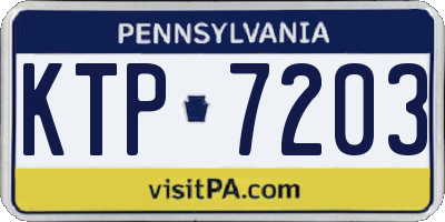 PA license plate KTP7203