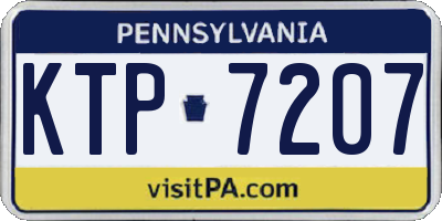 PA license plate KTP7207