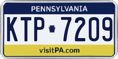 PA license plate KTP7209
