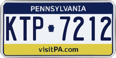 PA license plate KTP7212