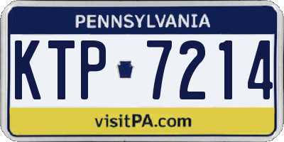 PA license plate KTP7214