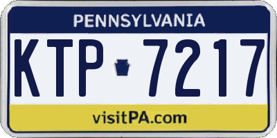 PA license plate KTP7217