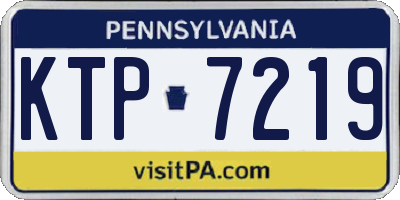 PA license plate KTP7219