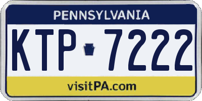 PA license plate KTP7222