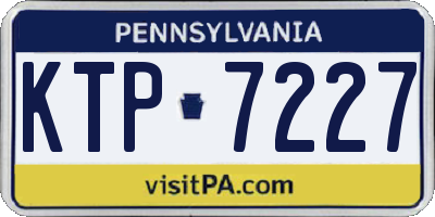 PA license plate KTP7227