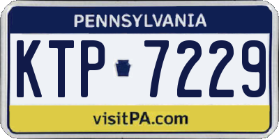 PA license plate KTP7229