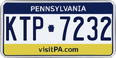 PA license plate KTP7232
