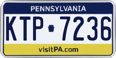 PA license plate KTP7236